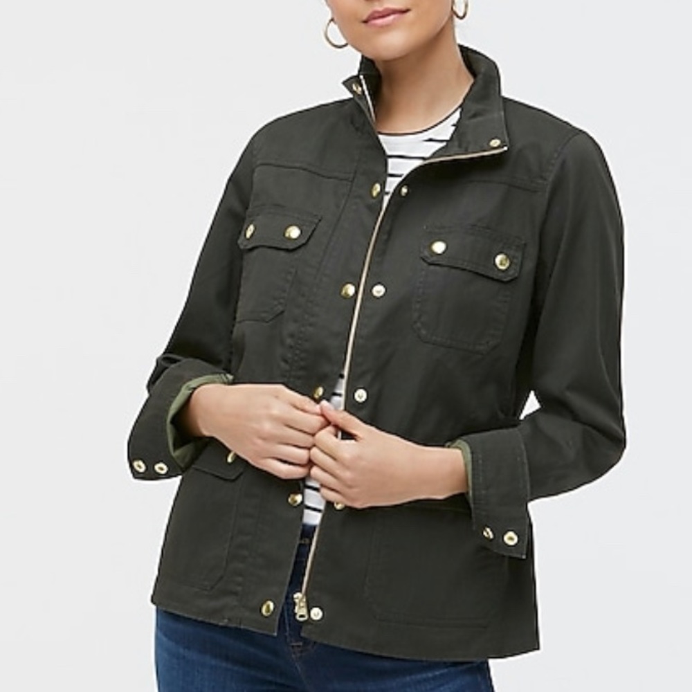 J Crew twill field jacket - Petite Large